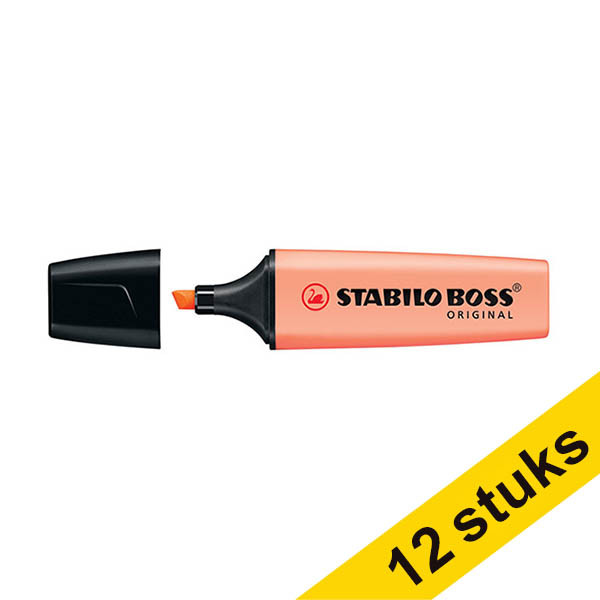 Aanbieding: 12x Stabilo BOSS markeerstift pasteloranje 200380 - 1
