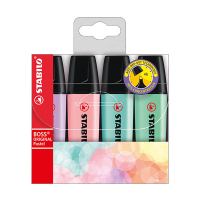 Stabilo BOSS Pastel markeerstiften (roze, lila, mint, turquoise) 206309