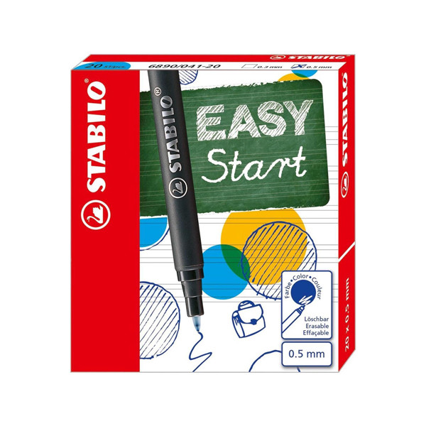 Stabilo Easy Original rollerpen navulling medium blauw (20 stuks) 6890/041-20 200101 - 1