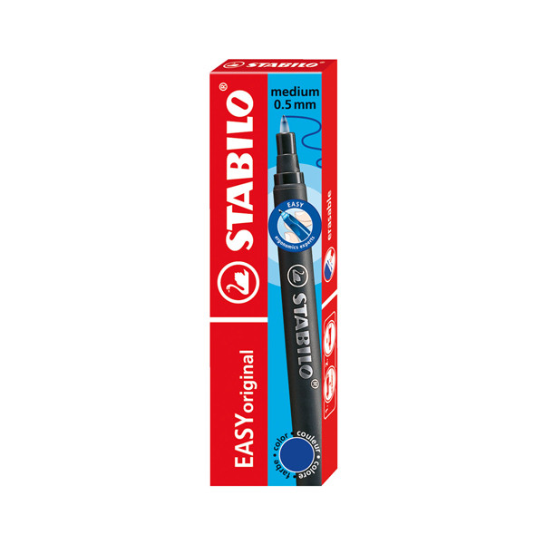 Stabilo Easy Original rollerpen navulling medium blauw (3 stuks) 6890041 200102 - 1