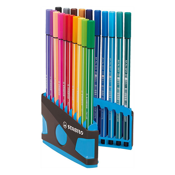 Stabilo Point 68 ColorParade viltstift blauw/grijs (20 stuks) 200197 - 1