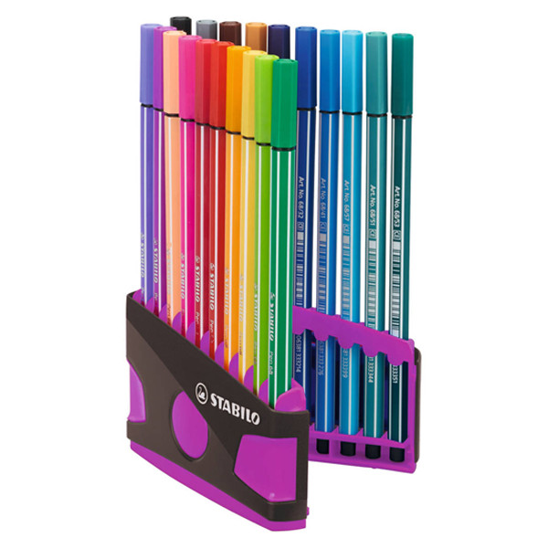 Stabilo Point 68 ColorParade viltstift lila/grijs (20 stuks) 200196 - 1