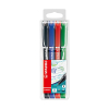 Stabilo SENSOR fineliner assorti (rood, blauw, groen, zwart)