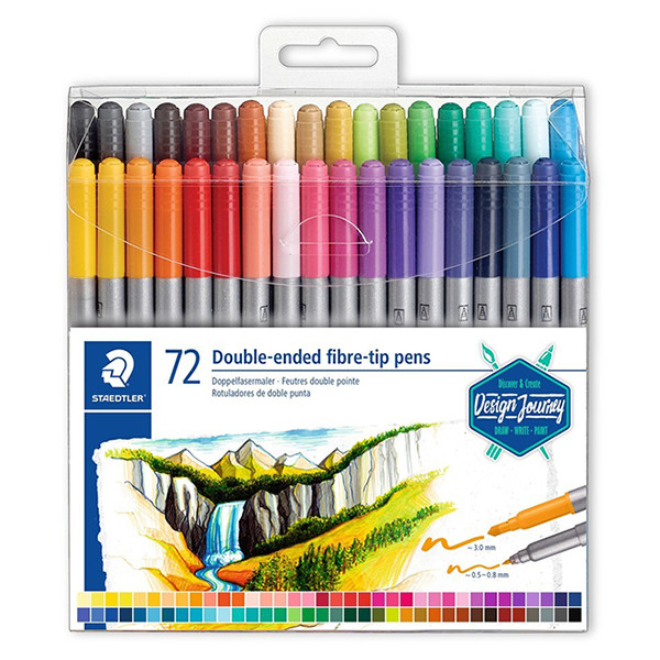 Staedtler 3200 viltstiften met dubbele punt (72 stuks) 3200TB72 209518 - 1