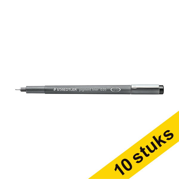 Staedtler Aanbieding: 10x Staedtler Lumocolor 308 fineliner zwart (0,05 mm)  209655 - 1
