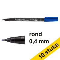 Staedtler Aanbieding: 10x Staedtler Lumocolor 313 permanent marker blauw (0,4 mm rond)  424731