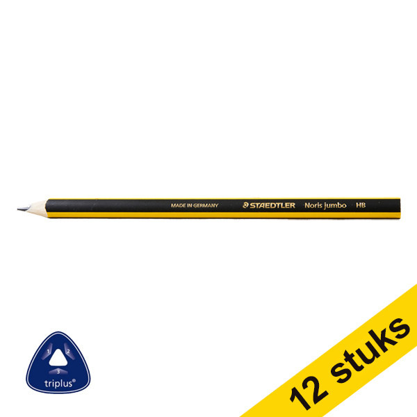 Aanbieding: 12x Staedtler Noris Jumbo 119 driekantig potlood (HB) 280017 - 1