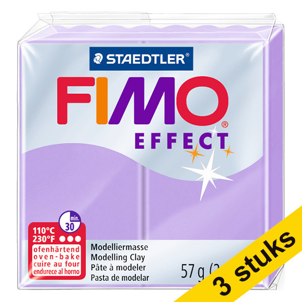 Aanbieding: 3x Fimo klei effect 57g lila | 605 424678 - 1