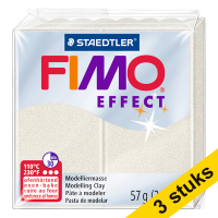 Aanbieding: 3x Fimo klei effect 57g metallic parelmoer | 08 424694