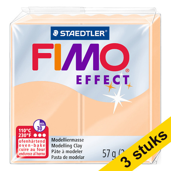 Aanbieding: 3x Fimo klei effect 57g perzik | 405 424673 - 1
