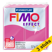 Aanbieding: 3x Fimo klei effect 57g robijn kwarts | 286