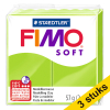 Aanbieding: 3x Fimo klei soft 57g appelgroen | 50 424710 - 1