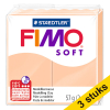 Aanbieding: 3x Fimo klei soft 57g beige | 43 424656 - 1