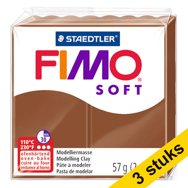 Aanbieding: 3x Fimo klei soft 57g caramel | 7 424705 - 1