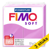 Aanbieding: 3x Fimo klei soft 57g lavendel | 62 424674 - 1