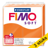Aanbieding: 3x Fimo klei soft 57g mandarijn | 42 424672 - 1