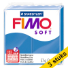Aanbieding: 3x Fimo klei soft 57g pacificblauw | 37 424651 - 1