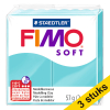 Aanbieding: 3x Fimo klei soft 57g pepermunt | 39 424703 - 1