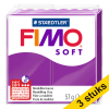 Aanbieding: 3x Fimo klei soft 57g purperpaars | 61 424668 - 1