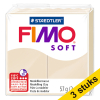 Aanbieding: 3x Fimo klei soft 57g sahara | 70 424706 - 1