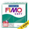 Aanbieding: 3x Fimo klei soft 57g smaragd | 56 424667 - 1