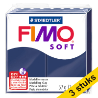 Aanbieding: 3x Fimo klei soft 57g windsorblauw | 35