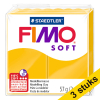 Aanbieding: 3x Fimo klei soft 57g zonnegeel | 16 424662 - 1