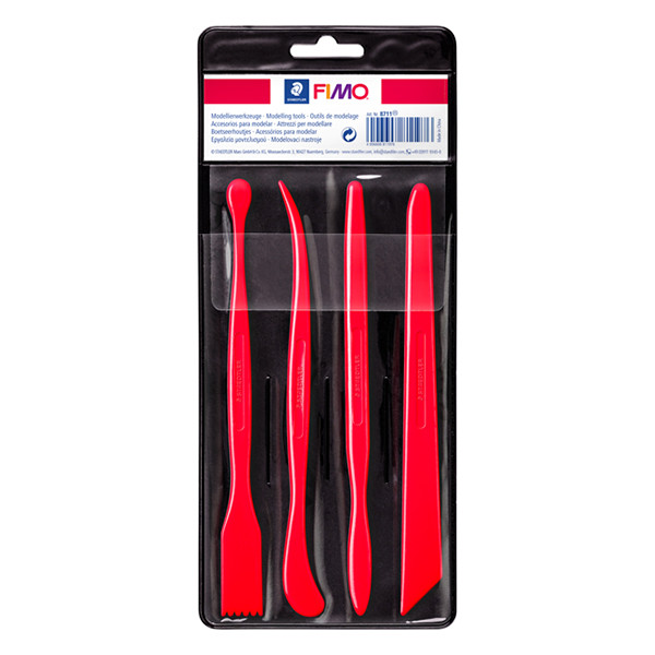 Staedtler Fimo boetseergereedschap set in plastic 4 stuks set 1 8711 424576 - 1