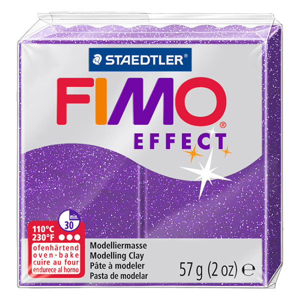 Staedtler Fimo klei effect 57g glitter lila | 602 8020-602 424588 - 1
