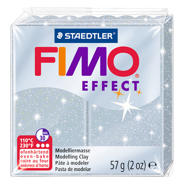 Staedtler Fimo klei effect 57g glitter zilver | 812 8020-812 424640 - 1
