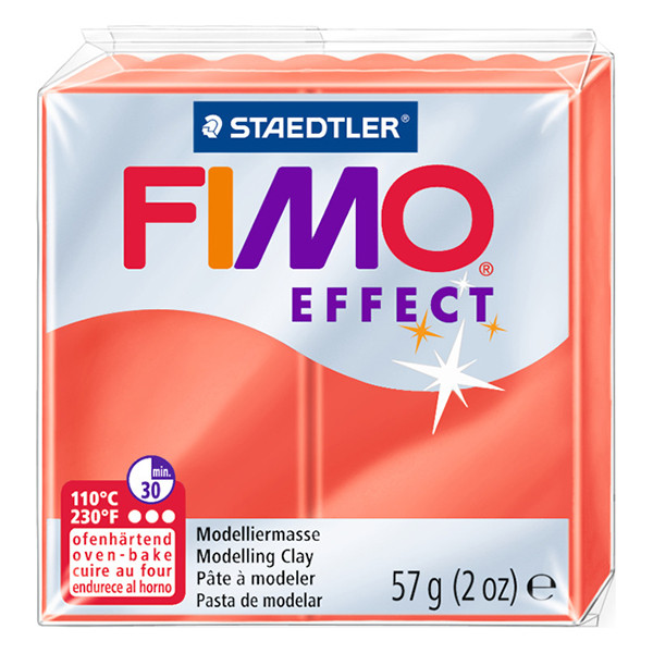 Staedtler Fimo klei effect 57g transparant rood | 204 8020-204 424606 - 1