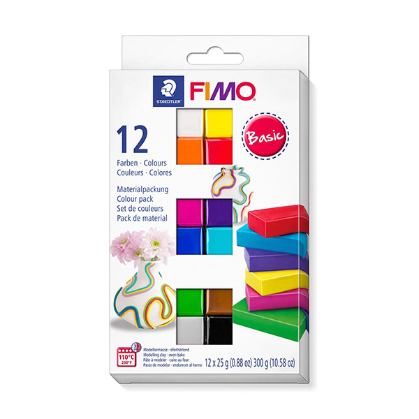 Staedtler Fimo klei soft 25g basis (12 stuks) 8023C12-1 209646 - 1