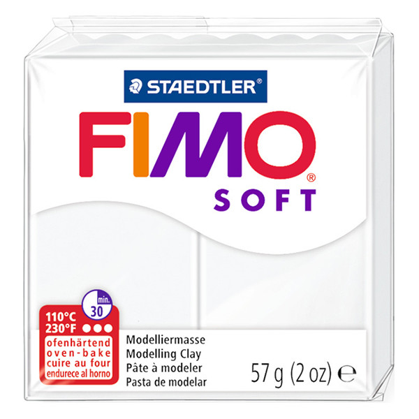 Staedtler Fimo klei soft 57g wit | 0 8020-0 424624 - 1
