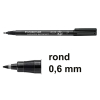 Staedtler Lumocolor 318 permanent marker zwart (0,6 mm rond)