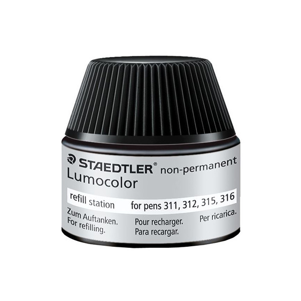 Staedtler Lumocolor non-permanente navulling zwart 48715-9 209531 - 1