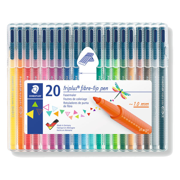 Staedtler Triplus color 323 driekantige viltstiften (20 stuks) 323SB20 209578 - 1