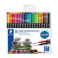 Staedtler permanent marker met dubbele punt assorti 36 stuks (0,5 - 3 mm rond) 209663
