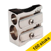 Aanbieding: 100x Staples puntenslijper met dubbele mesjes 280121 - 1