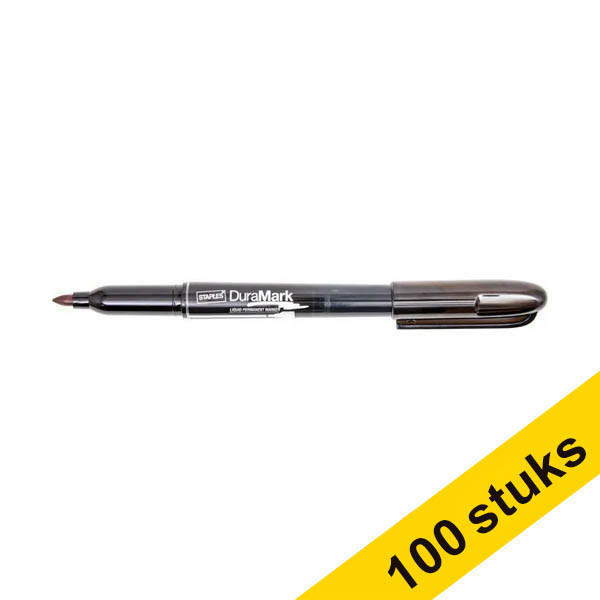 Aanbieding: 10x Staples DuraMark permanent marker zwart 1,5 - 3 mm rond (10 stuks) 280146 - 1