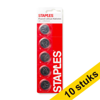 Aanbieding: 10x Staples PowerX CR2032 lithium 5 stuks 390696