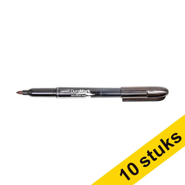 Staples DuraMark permanent marker zwart 1,5 - 3 mm rond (10 stuks) 068836 - 1
