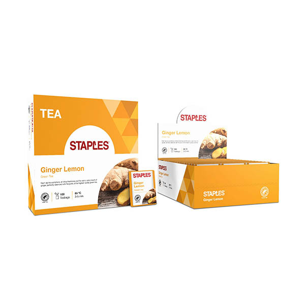 Staples Ginger Lemon thee (100 stuks) 298006 - 1