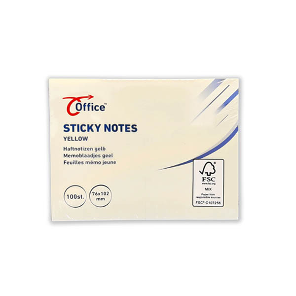 Office zelfklevende notes pastelgeel 76 x 102 mm 298379 - 1