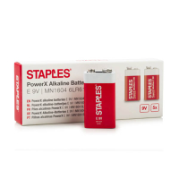 Staples PowerX 6LR61 9V E-Blok batterij 5 stuks 392420 390683