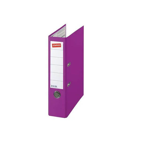 Staples Premium Ordner A4 50 mm karton PP paars 299360 - 1