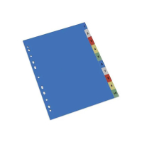 Staples gekleurde genummerde tabbladen A4 met 10 tabs  (11-gaats) 297933