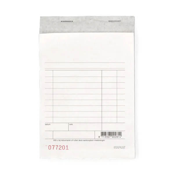 Staples kassablok wit met carbon (2 x 50 vel) 298304 - 1