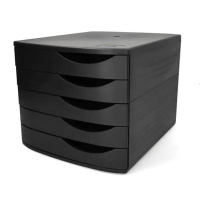 Staples ladeblok zwart (5 laden) 299327