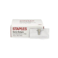 Staples naambadge met combiklep 75 x 40 mm (25 stuks) 299329