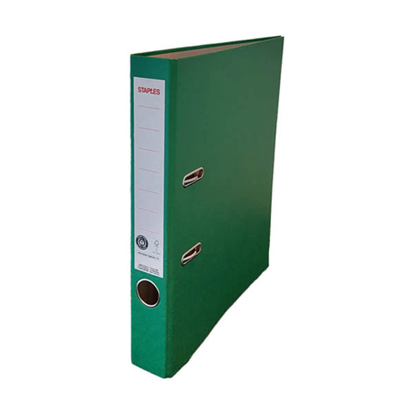 Staples ordner A4 50 mm karton groen 299344 - 1
